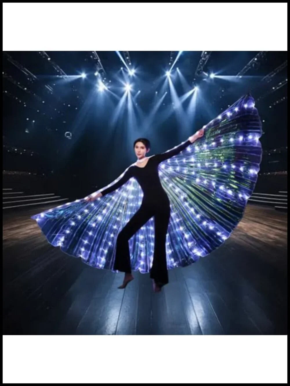 LED Light-Emitting Butterfly Wings Costume Accessory for Dance Parties,